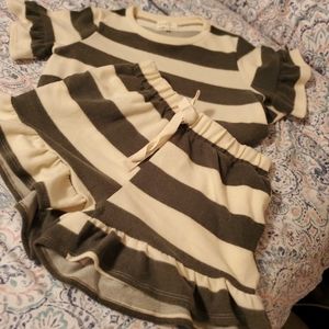 2 piece shorts and short sleeved top